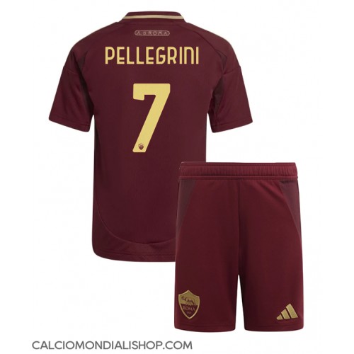 Maglie da calcio AS Roma Lorenzo Pellegrini #7 Prima Maglia Bambino 2024-25 Manica Corta (+ Pantaloni corti)